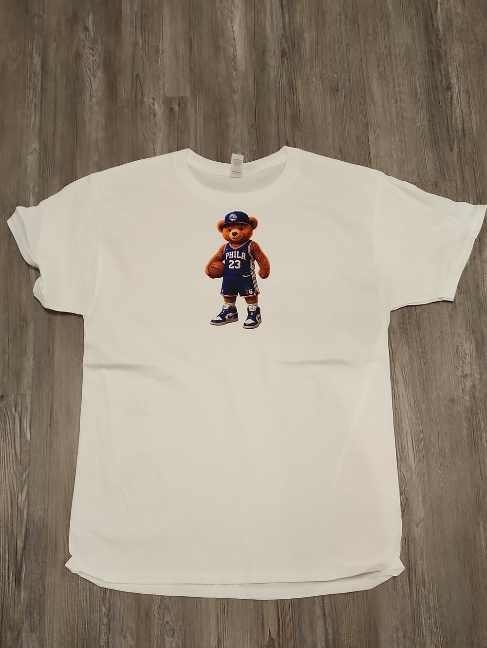 Philadelphia Basketball Teddy Bear Graphic Tee | Philly Fan Shirt - Picture 2 of 2
